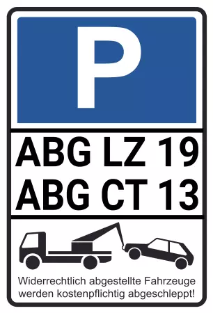 Parken verboten SchildParken - Verkehr ABG LZ 19 ABG CT 13 Bild