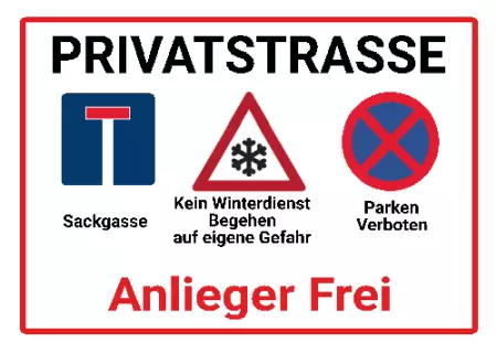 Parken verboten Schild Parken - Verkehr Anlieger Frei Bild