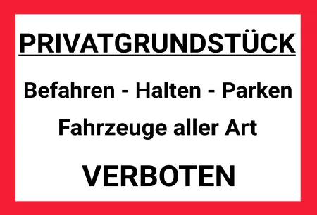 Parken verboten SchildParken - Verkehr Befahren - Halten - Parken VERBOTEN Bild