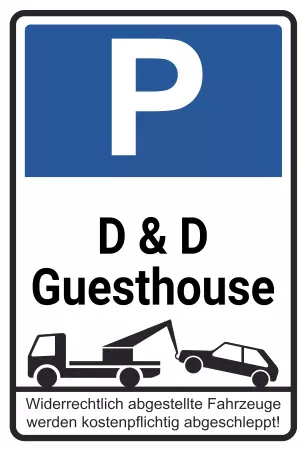 Parken verboten Schild Parken - Verkehr D&D Guesthouse Bild