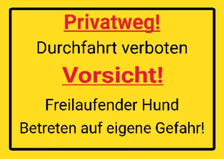 Parken verboten SchildParken - Verkehr Durchfahrt verboten! Bild