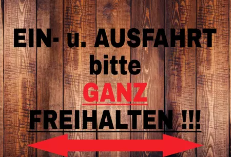 Parken verboten SchildParken - Verkehr Ein uns Ausfahrt bitte GANZ freihalten!!! Bild