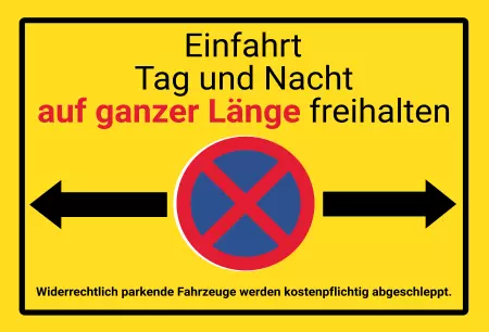 Parken verboten Schild Parken - Verkehr Einfahrt Tag und Nacht freihalten Bild