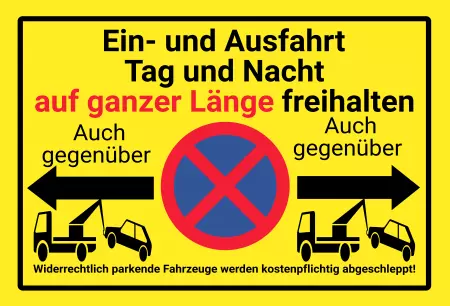 Parken verboten SchildParken - Verkehr Einfahrt und Ausfahrt freihalten Bild