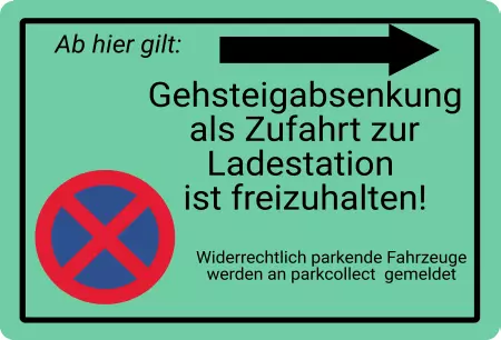 Parken verboten Schild Parken - Verkehr Gehsteigbasenkung Bild