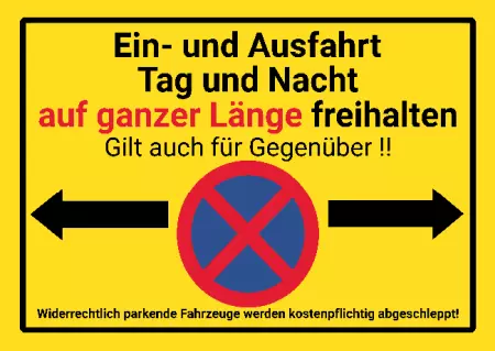 Parken verboten Schild Parken - Verkehr ...gilt auch Gegenüber!! Bild