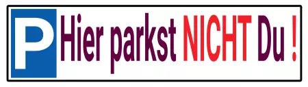 Parken verboten SchildParken - Verkehr Hier nicht parken! Bild