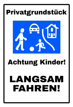 Parken verboten Schild Parken - Verkehr Langsam fahren! Bild