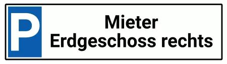 Parken verboten SchildParken - Verkehr Mieter Erdgeschoss rechts Bild