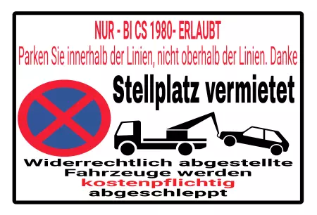 Parken verboten SchildParken - Verkehr NUR - BI CS 1980- ERLAUBT Bild