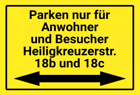 Parken verboten Schild Parken - Verkehr Parken nur für Anwohner Bild