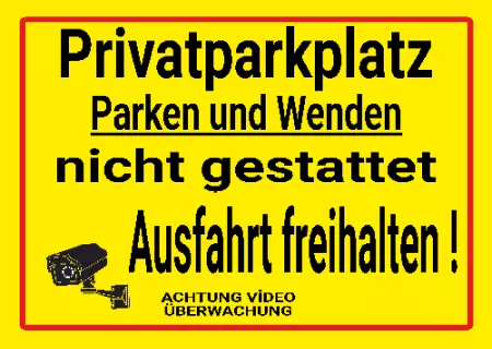 Parken verboten SchildParken - Verkehr Parken und Wenden nicht gestattet Bild