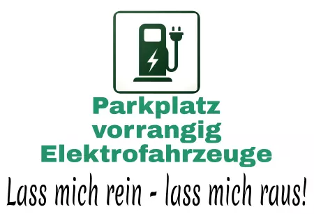 Parken verboten SchildParken - Verkehr Parkplatz vorrangig Elektrofahrzeuge Bild