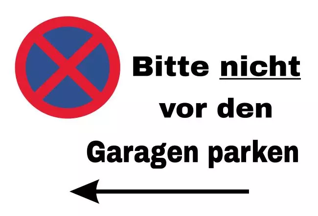 Parken verboten Schild Parken - Verkehr Parkverbot Bild
