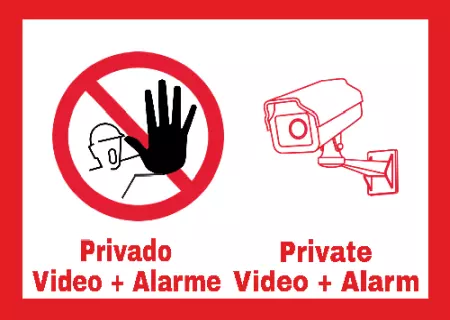 Parken verboten Schild Parken - Verkehr Privado Video Alarme Bild