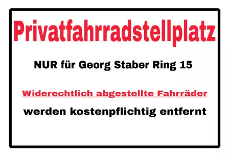 Parken verboten SchildParken - Verkehr Privatfahrradstellplatz Bild