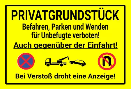 Parken verboten SchildParken - Verkehr Privatgrundstück Bild