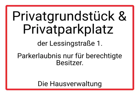 Parken verboten SchildParken - Verkehr Privatgrundstück & Privatparkplatz Bild