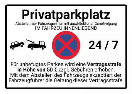 Parken verboten Schild Parken - Verkehr Privatparkplatz Bild