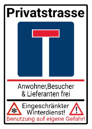 Parken verboten SchildParken - Verkehr Privatstrasse Bild