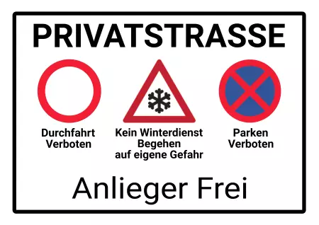 Parken verboten SchildParken - Verkehr Privatstrasse Anlieger Frei Bild