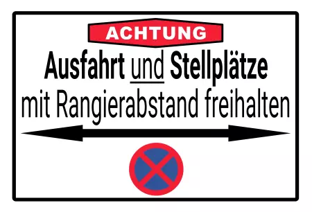 Parken verboten SchildParken - Verkehr Rangierabstand freihalten Bild