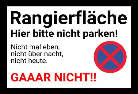 Parken verboten SchildParken - Verkehr Rangierfläche Bild