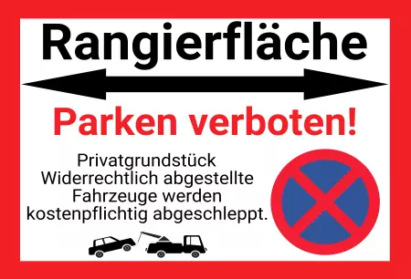 Parken verboten SchildParken - Verkehr Rangierfläche freihalten Bild