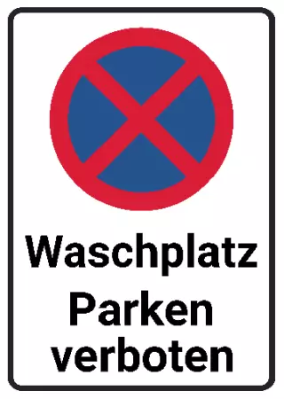 Parken verboten Schild Parken - Verkehr Waschparkplatz Parken verboten Bild