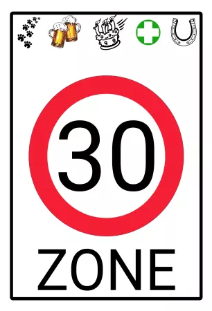 Parken verboten SchildParken - Verkehr Zone 30 Geschwindigkeitsbeschränkung Bild