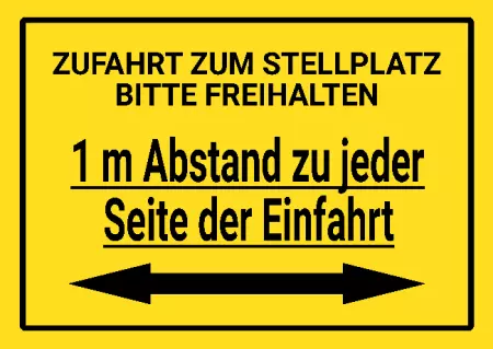 Parken verboten Schild Parken - Verkehr Zufahrt zum Stellplatz bitte freihalten Bild